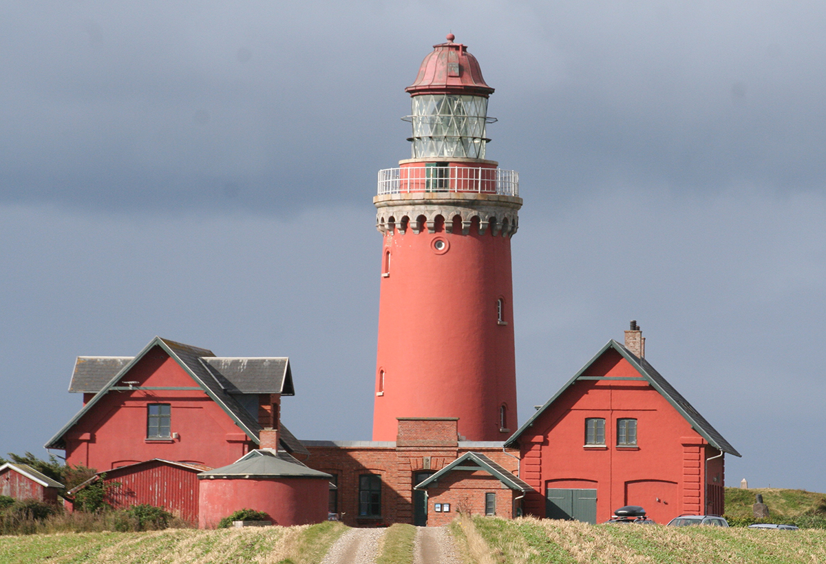 Bovbjerg Fyr - der rote Leuchturm hoch oben auf der Steilküste